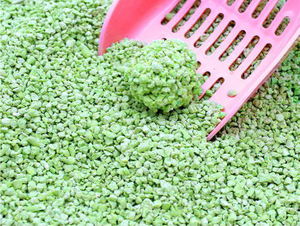 Súper aglomeración de té verde triturado Tofu Cat Litter
